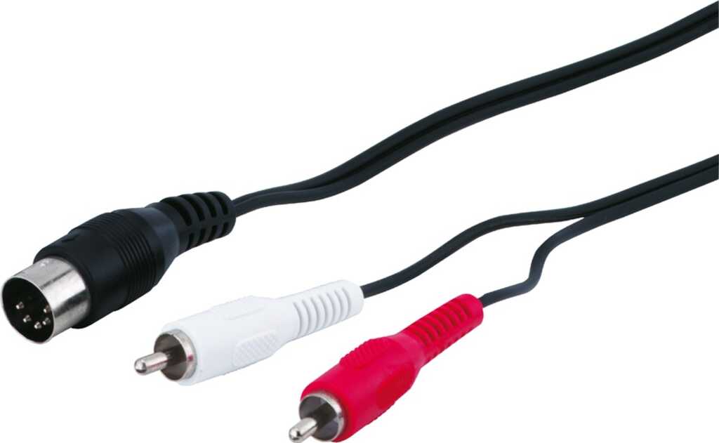 1,5m Audio Kabeladapter, DIN-Stecker zu stereo Cinch-Stecker 