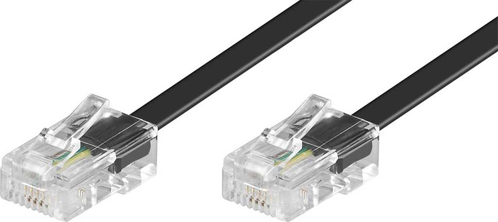 3m goobay Modularanschlusskabel, RJ45 Stecker > RJ45 Stecker, schwarz