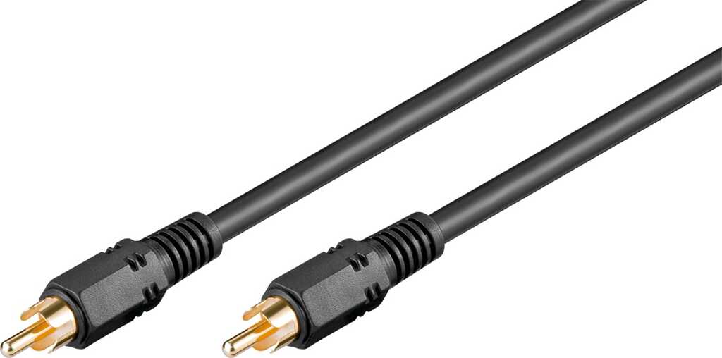 2,0m Audio-Kabel Koaxial Digital Verbindungskabel, Cinch S/PDIF, zweifach geschirmt