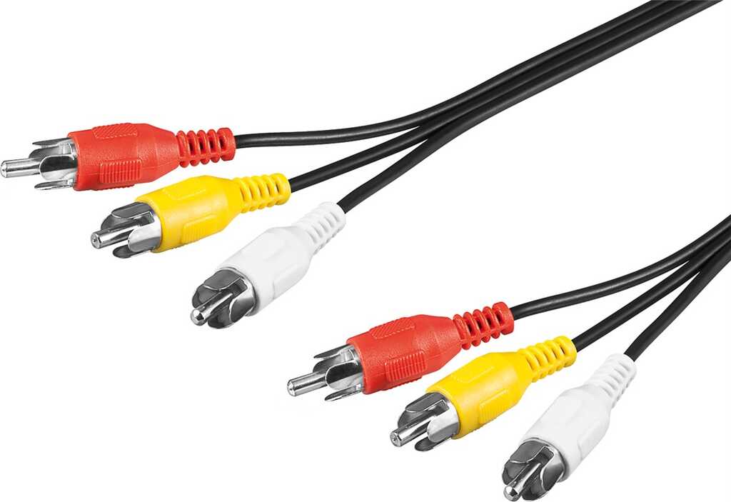 10m Composite Audio Video Verbindungskabel, 3x Cinch-Stecker > 3x Cinch-Stecker goobay