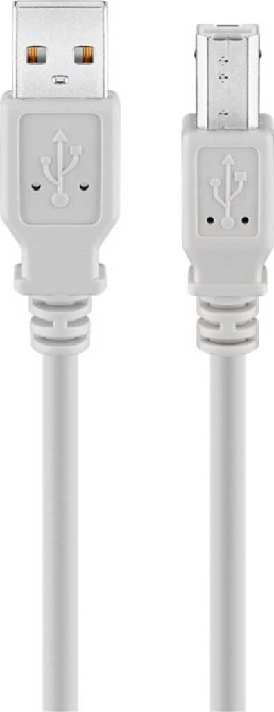 1,8m USB 2.0-Kabel TypA auf TypB goobay grau 