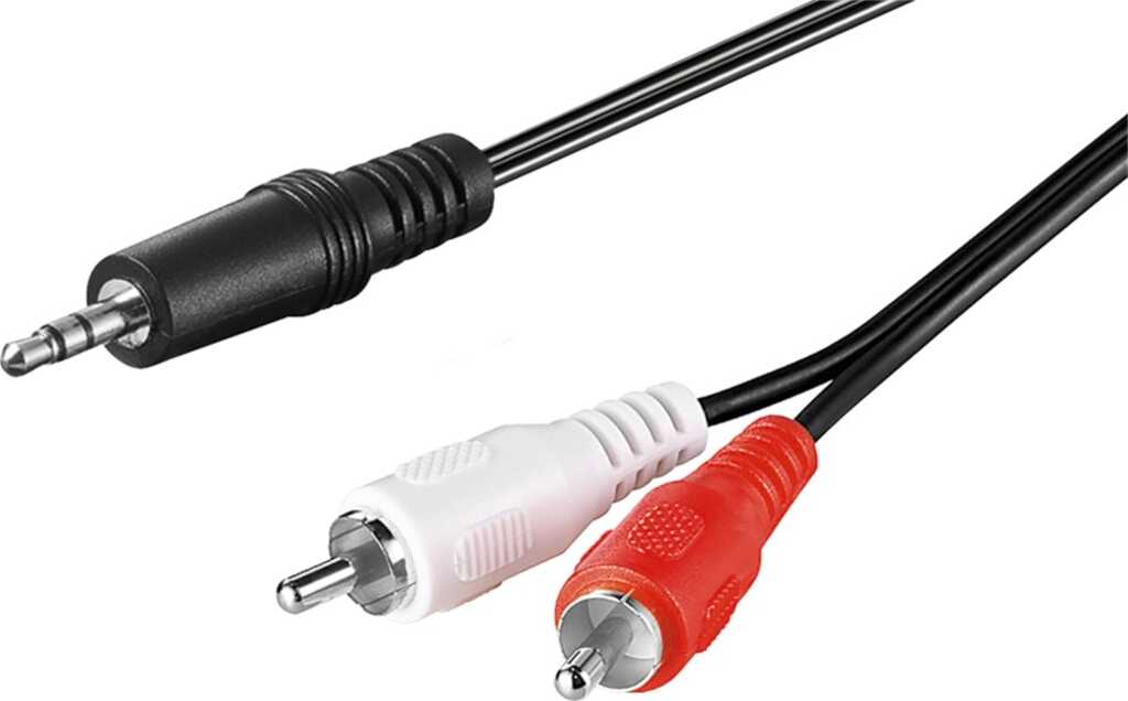 1m Audio Adapterkabel AUX, 3,5mm Klinke zu Stereo Cinch-Stecker, CU, goobay