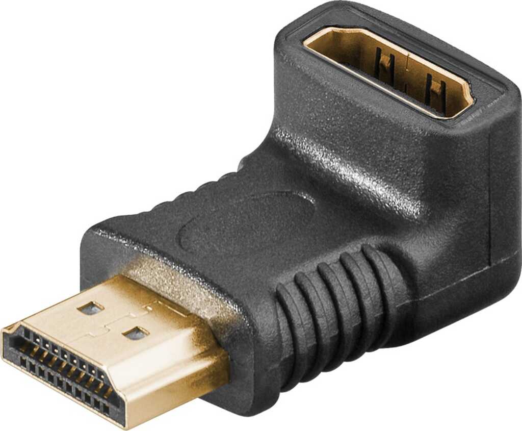 HDMI Adapter 270 Grad-Winkelstecker, vergoldet Ultra HD 4k/60Hz goobay buchse/ stecker