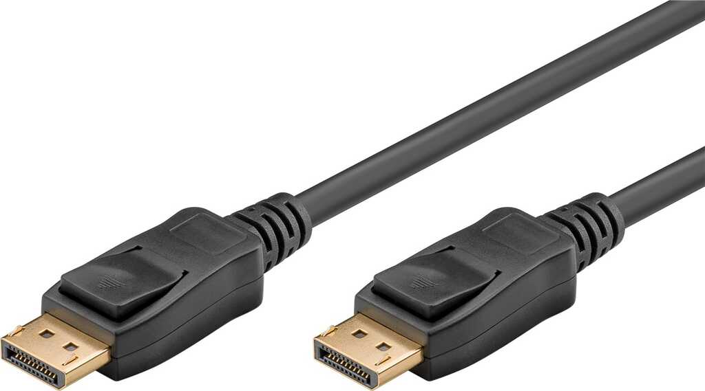 2m DisplayPort-Kabel 2.0 stecker/ stecker für 8k/60Hz, bis zu 40 Gbit/s schwarz goobay