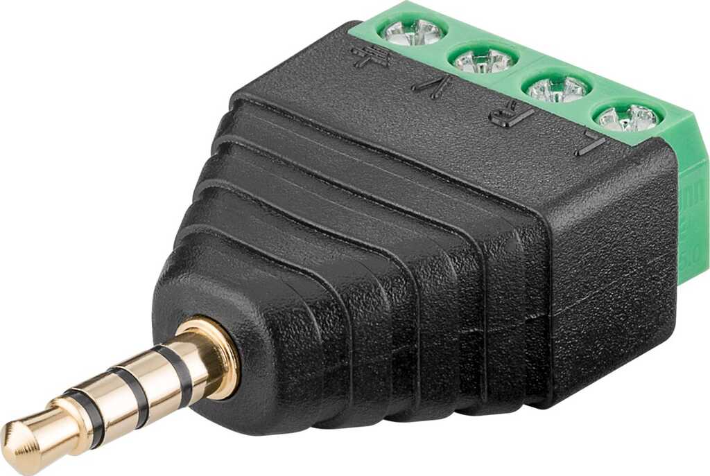 goobay Terminal Block 4-pin > Klinke 3,5 mm Stecker 