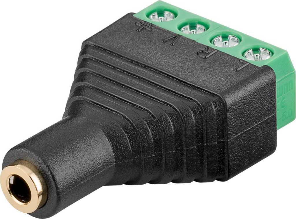 goobay Terminal Block 4-pin > Klinke 3,5 mm Buchse 