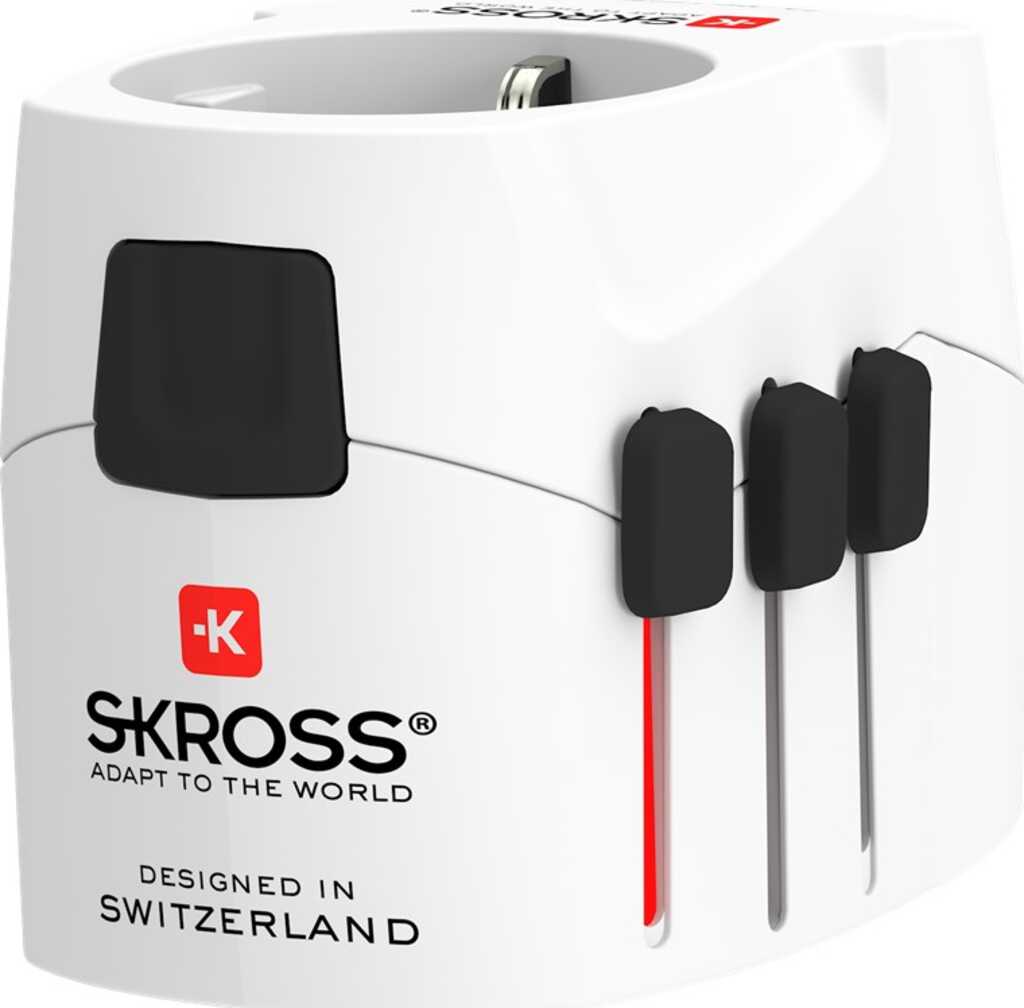 Skross 1.302471 Netzstecker-Adapter Universal Weiß