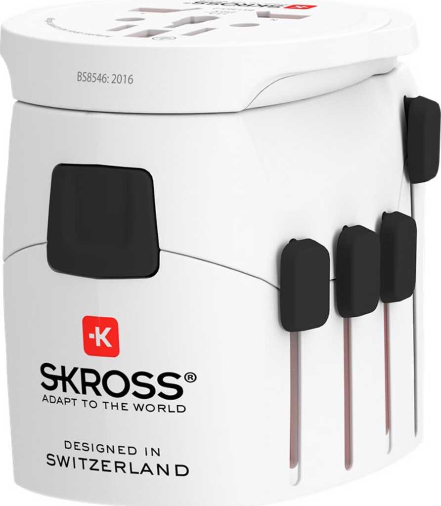 Skross 61260 Netzstecker-Adapter Universal Weiß