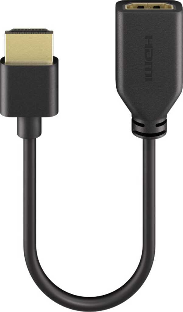 Goobay 64824 HDMI-Kabel 0,1 m HDMI Typ A (Standard) Schwarz