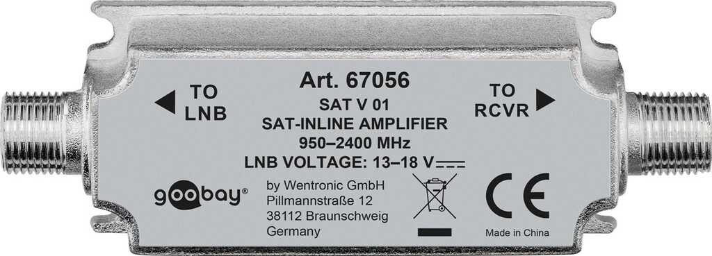 goobay SAT-Antennenverstärker 950-2400MHz / 20dB 