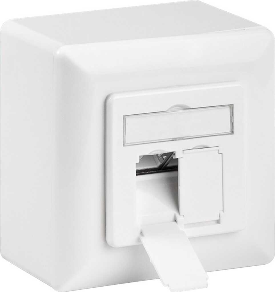 RJ45-Dose goobay CAT 6 Universaldose - 2 x RJ45, weiß 