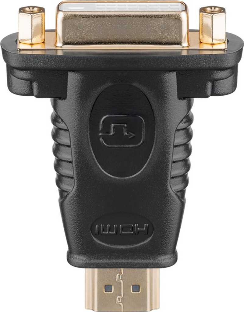 HDMI/ DVI-D HDMI-Stecker>DVI-D (24+1) Buchse gold 