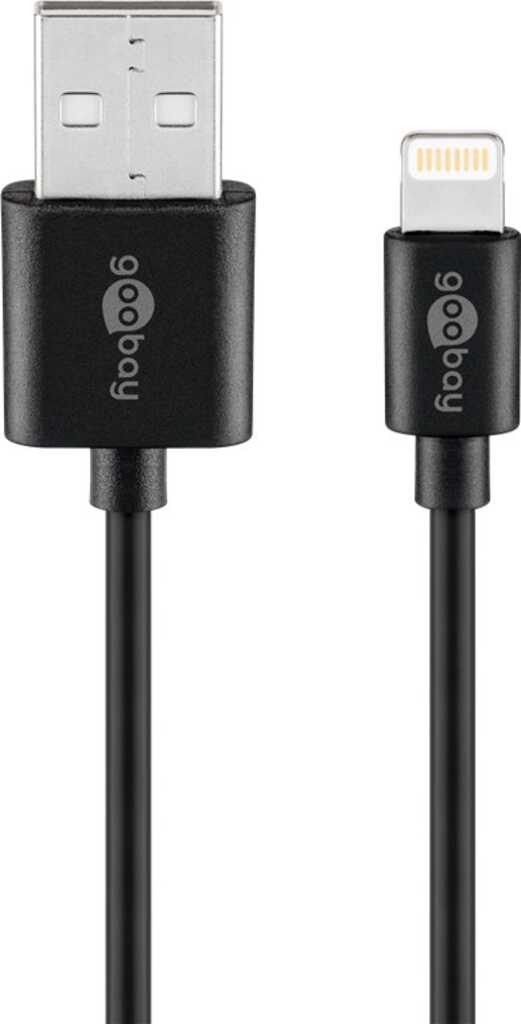 Goobay 72904 Lightning-Kabel 0,5 m Schwarz