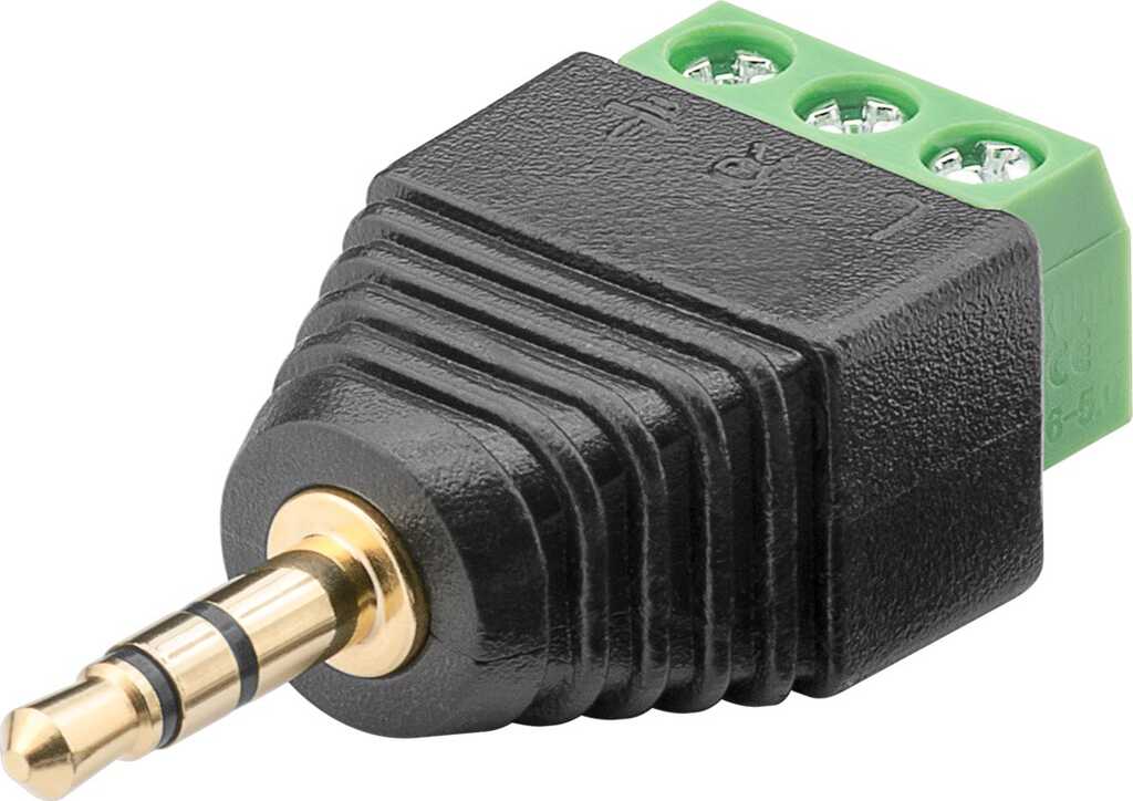 goobay Terminal Block 3-pin > Klinke 3.5 mm Stecker 