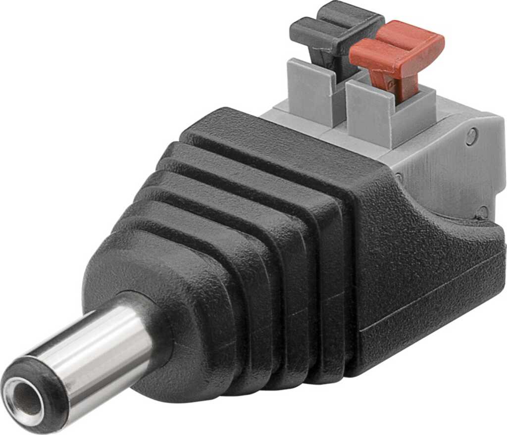 goobay Terminal Block 2-pin > DC-Stecker, push-down Klemmbefestigung