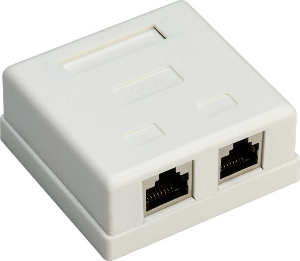 RJ45-Dose goobay Cat.6 Anschlussdose 2-port 