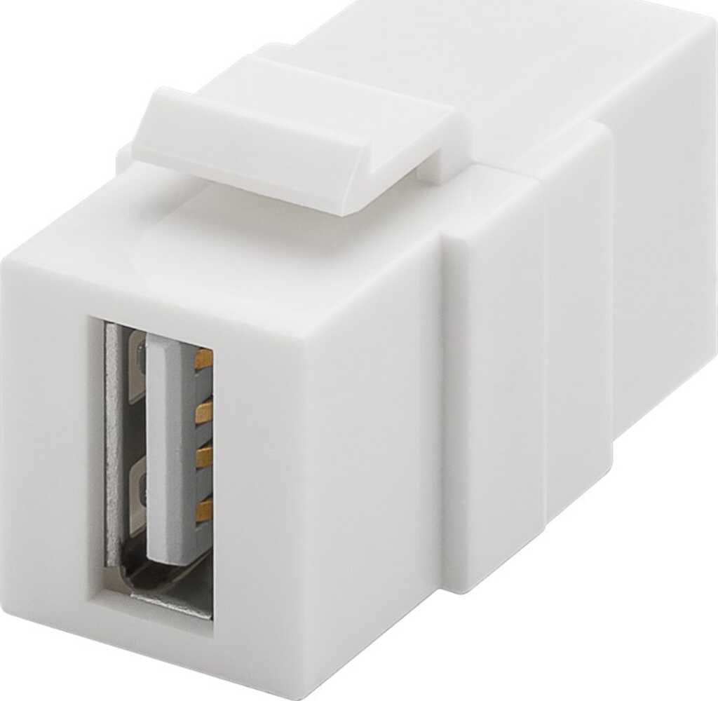 goobay Keystone Modul USB 2.0-Buchse > USB 2.0-Buchse weiß 