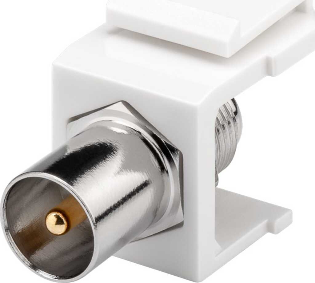 goobay Keystone Modul Koax-Stecker > F-Buchse weiß 