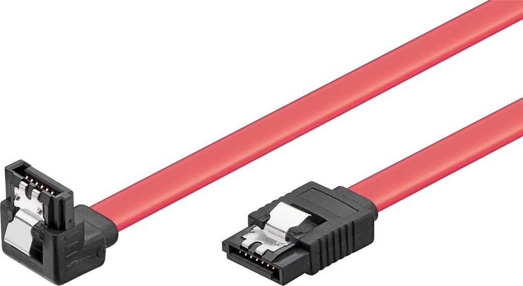 0,5m SATA II, 3Gb/s-Kabel rot S-ATA L-Type > L-Type 90° goobay