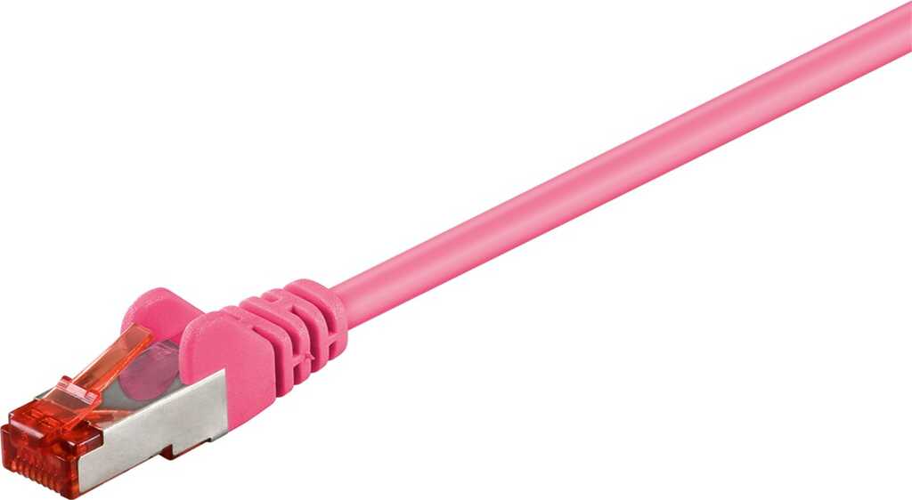 0,25m Patchkabel Cat.6 S/FTP magenta (10 Gbit/s/ 250 MHz) goobay