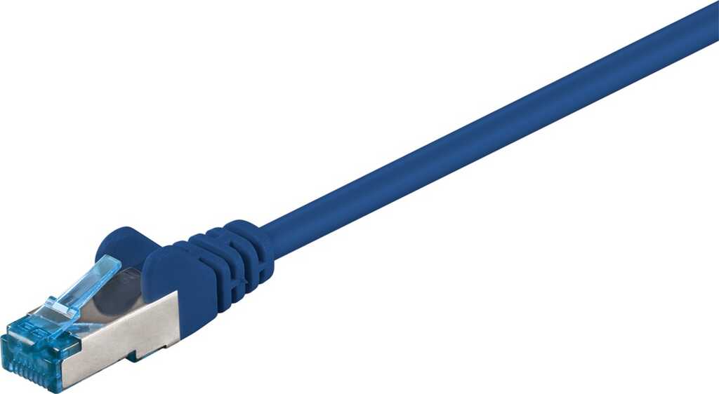 0,5m Patchkabel Cat.6a S/FTP blau (10 Gbit/s/ 500 MHz) goobay