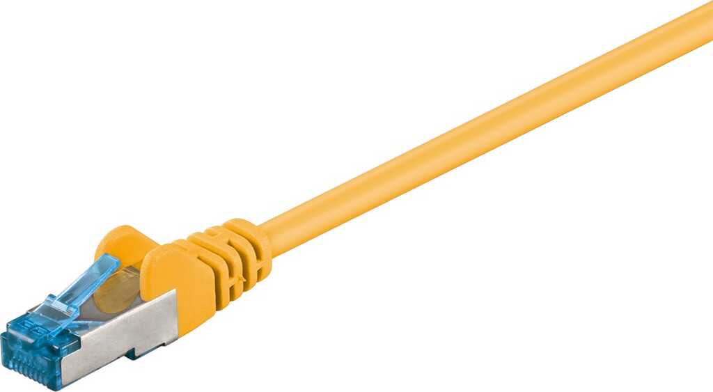 1m Patchkabel Cat.6a S/FTP gelb (10 Gbit/s/ 500 MHz) goobay