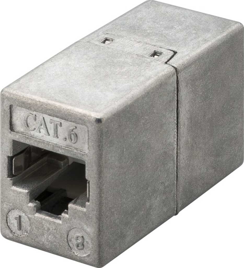 goobay Patchkupplung Cat.6, 2x RJ45 Buchse, Verbinder, Metall