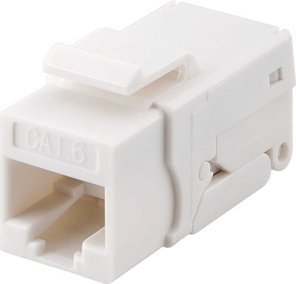 goobay Keystone Modul RJ45 CAT 6, UTP, 16,2 mm Breite Klemmleiste für LSA Montage (werkzeugfrei), SNAP-IN