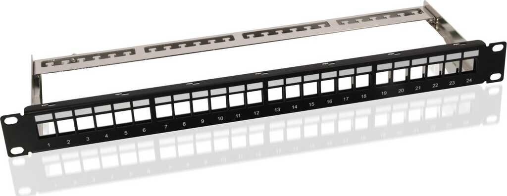 goobay 19 Zoll Keystone Patch Panel 1 HE, für 24x Keystone Module