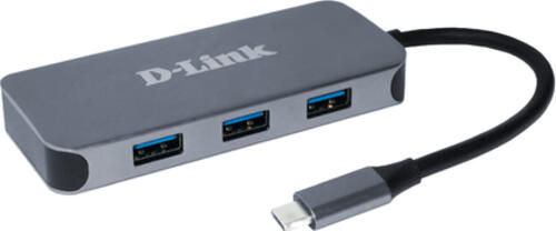 D-Link DUB-2335 laptop-dockingstation & portreplikator Kabelgebunden USB Typ-C Grau