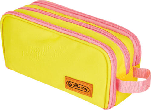 Herlitz Neon Weiches Federmäppchen Polyester Pink, Gelb