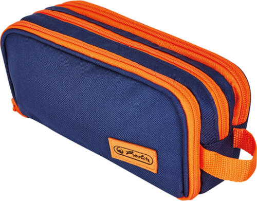 Herlitz Neon Weiches Federmäppchen Polyester Blau, Orange