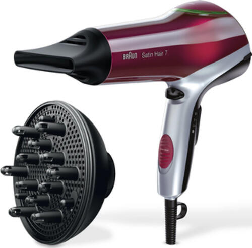 Braun HD770 Haartrockner 2200 W Rot, Silber