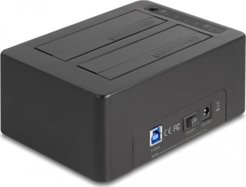 DeLOCK USB Dual Dockingstation für 2 x SATA HDD / SSD mit Klon Funktion und Card Reader + zusätzlichem USB Port