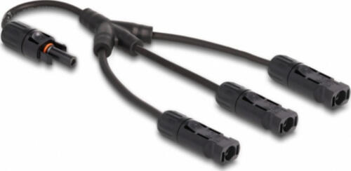 DeLOCK DL4 Solar Splitter Kabel 1 x Buchse zu 3 x Stecker 35 cm schwarz