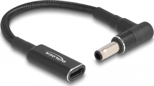 DeLOCK Adapterkabel für Notebook Ladekabel USB Type-C Buchse zu Samsung 5,5 x 3,0 mm Stecker 90 gewinkelt 15 cm