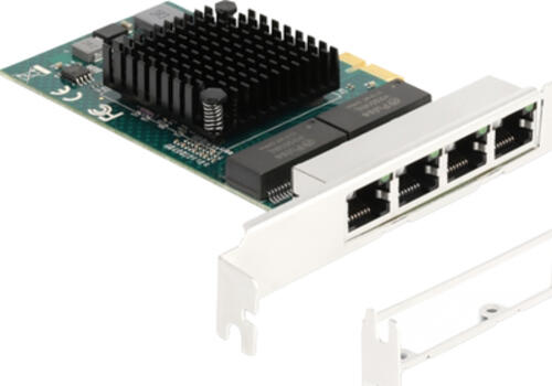 DeLOCK PCI Express x1 Karte zu 4 x RJ45 Gigabit LAN BCM