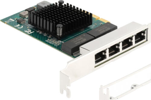 DeLOCK PCI Express x4 Karte zu 4 x RJ45 Gigabit LAN BCM