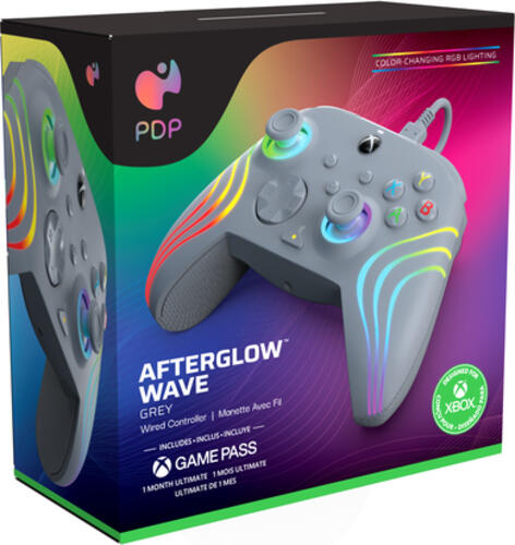 PDP Afterglow Wave Grau USB Gamepad Analog / Digital PC, Xbox One, Xbox Series S, Xbox Series X