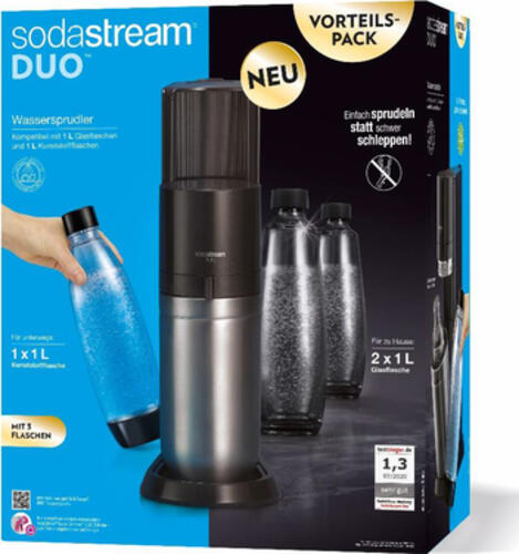 SodaStream DUO Schwarz, Edelstahl