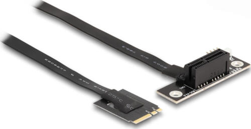 DeLOCK M.2 Key A+E zu PCIe x1 NVMe Adapter gewinkelt mit 20 cm Kabel