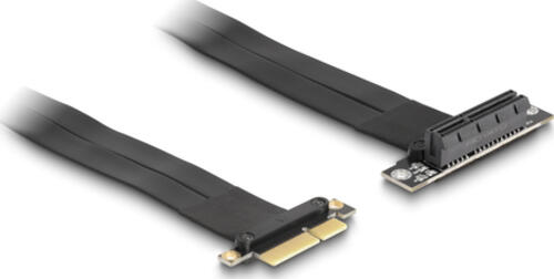 DeLOCK Riser Karte PCI Express x4 Stecker zu x4 Slot 90 gewinkelt mit Kabel 30 cm