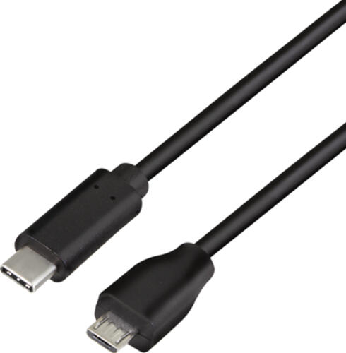 LogiLink CU0196 USB Kabel USB 2.0 0,5 m USB C Micro-USB B Schwarz