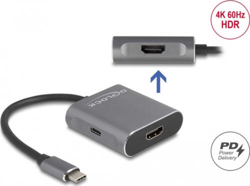 DeLOCK USB Type-C Splitter (DP Alt Mode) zu 2 x HDMI MST mit USB Type-C PD