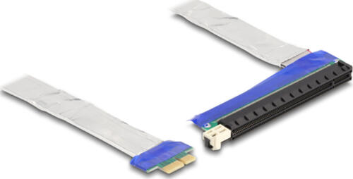 DeLOCK Riser Karte PCI Express x1 Stecker zu x16 Slot mit Kabel 20 cm