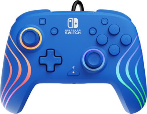 PDP Afterglow Wave Blau USB Gamepad Analog / Digital Nintendo Switch, Nintendo Switch OLED