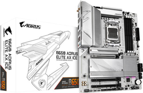 GIGABYTE B650 AORUS ELITE AX ICE Motherboard AMD B650 Sockel AM5 ATX