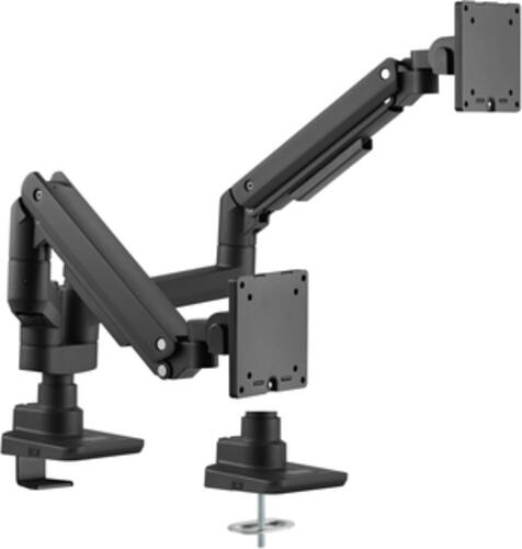 Equip 17-35 Schwerlast-Doppelmonitor-Schreibtischhalterung, Schwarz