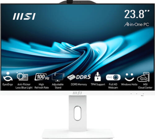 MSI Pro AP242P 14M-634DE Intel Core i7 i7-14700 60,5 cm (23.8) 1920 x 1080 Pixel All-in-One-PC 16 GB DDR5-SDRAM 512 GB SSD Windows 11 Pro Wi-Fi 6E (802.11ax) Schwarz