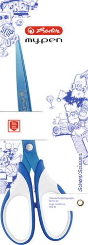 Herlitz my.pen Gerader Schnitt Blau, Weiß